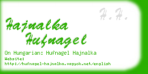 hajnalka hufnagel business card